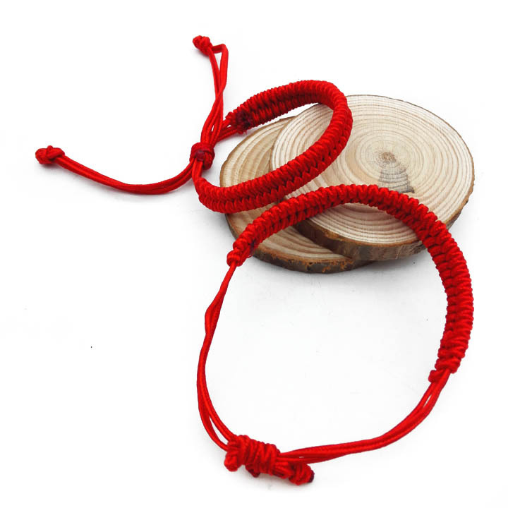 B1531 Pipa knot red String bracelet, hand-woven red string bracelet, wholesale of bracelet accessories in Yiwu, 2 yuan Specification image