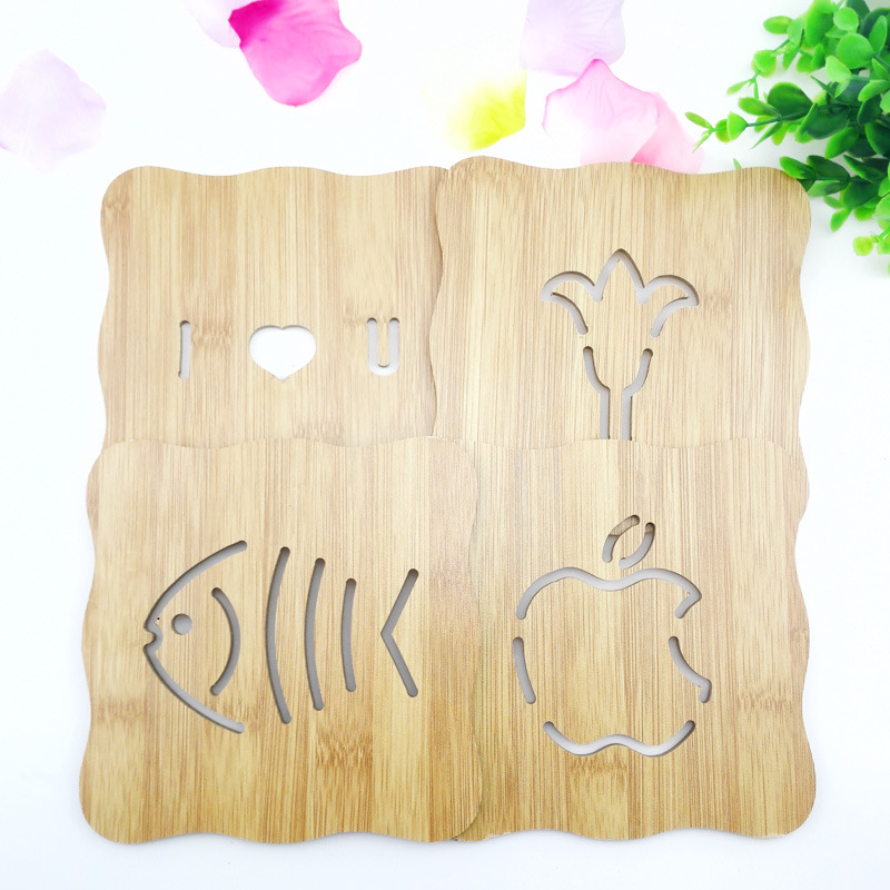 D1431 Hollow bamboo coasters, heat insulation pads, daily necessities, household items, Yiwu 2-yuan department store details Picture