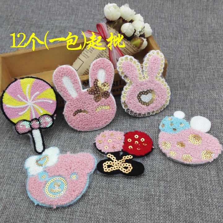 A3633 Cartoon Velvet Magic Stickers, bangs, Hair stickers, Traceless broken posts, hair accessories, headwear, 2-yuan store in Yiwu