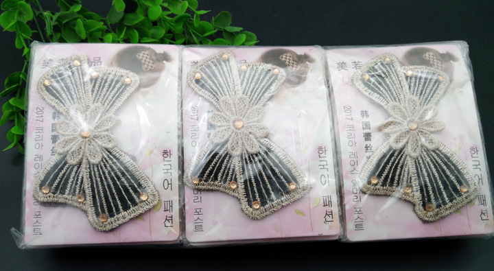 A3525 Pearl Lace Black Magic Patch Bangs Hair Patch Leaves No Trace, Broken Post, 2-yuan store supply in Yiwu Item Picture