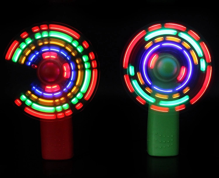 Wholesale of LED seven-color mini fans, seven-color luminous fans, luminous small electric fans, best-selling handheld flashing fans Item Picture