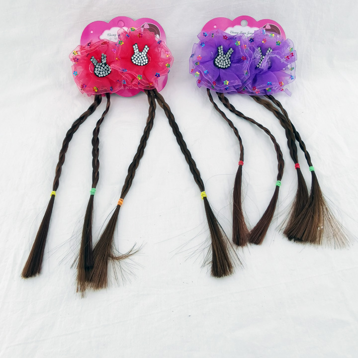 A3432 new style diamond wig, braid wig, hair clip and hair band, wholesale of accessories at a 2-yuan store in Yiwu Specification image
