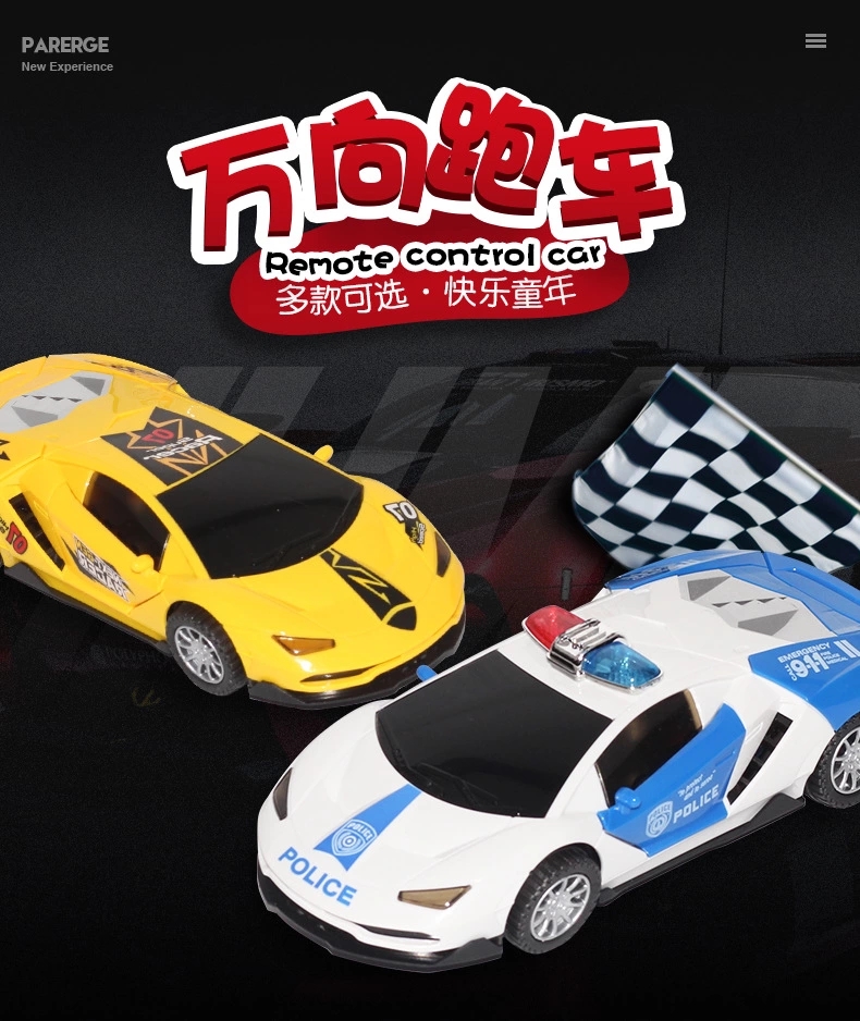 New children's automatic transformable double-door toy car, universal rotating transformable police car, sports car, music and lighting Item Picture