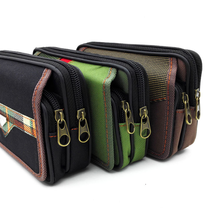 The new best-selling P1824 large-sized canvas waist bag with a belt for mobile phones Specification image
