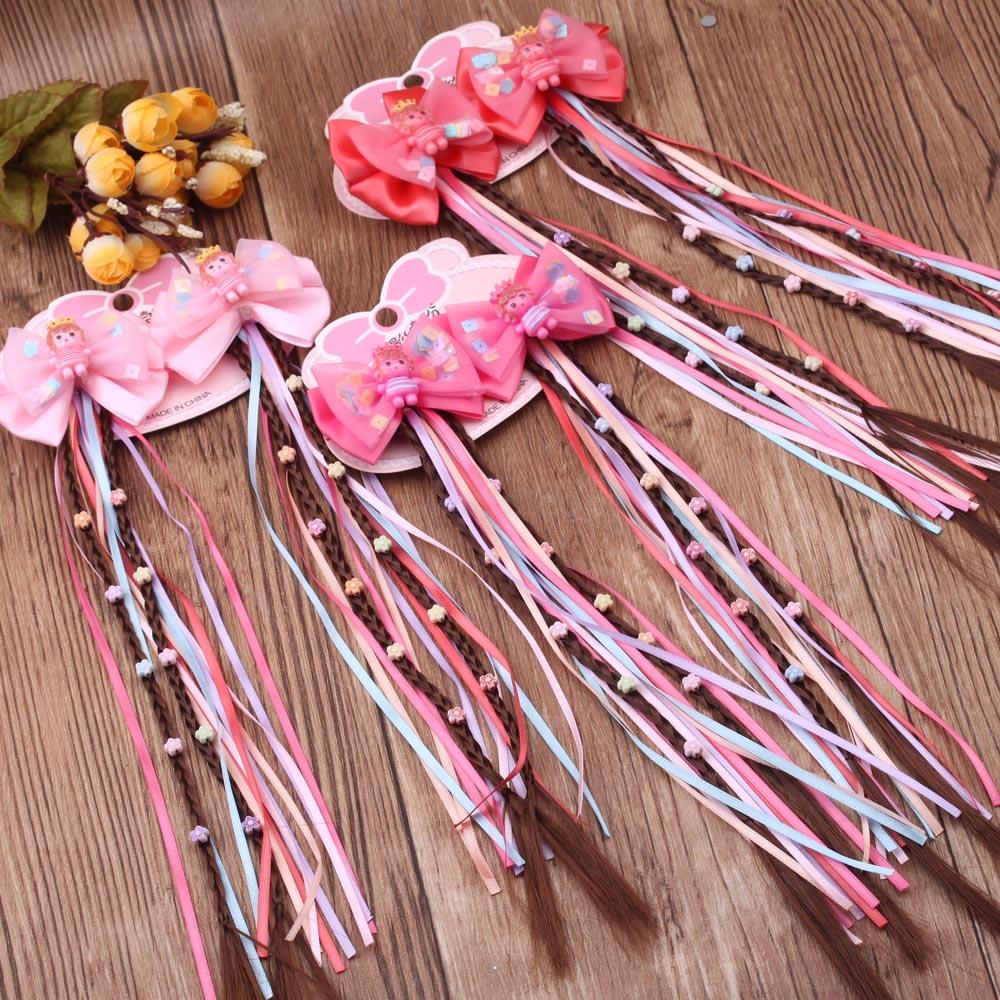 Hair clips, headwear, children's wigs, braids, princess chains, Hanfu, girls' cute ancient costume hair accessories, little girls' hair clips Specification image