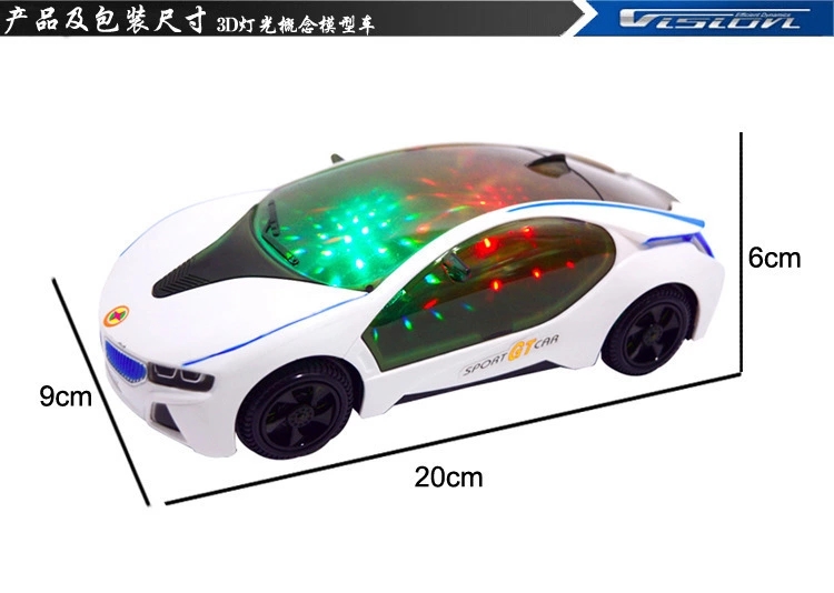 Luminous music boy toy car, 3D lighting, omnidirectional sports car, i8 concept car, omnidirectional cross-border street stall toy wholesale Application Scenario