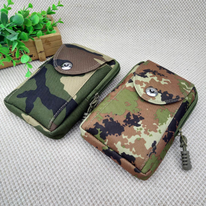 M2725 flip cover vertical camouflage large waist bag with belt, mobile phone waist bag for men, factory direct sales, 9.9 yuan wholesale details Picture