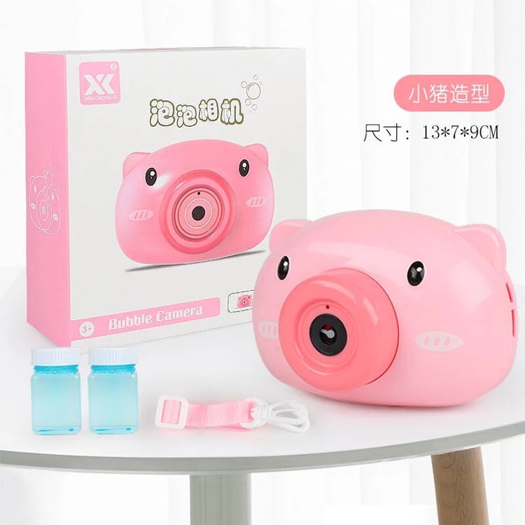 The new bestseller, the summer hot product of the Little pig bubble camera, the cartoon electric bubble machine with lights and music, is selling well full figure