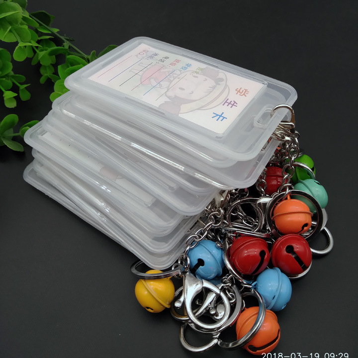 A2433 Bell Keychain Student Card case, meal card protective case, Bus Card ID case, 2-yuan store Item Picture