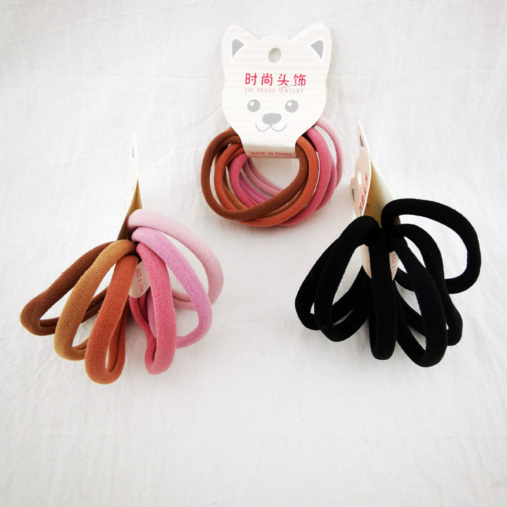 A2341 Korean style -180 high-elasticity rubber band seamless versatile hair tie, hair band accessory, two-yuan store wholesale Item Picture