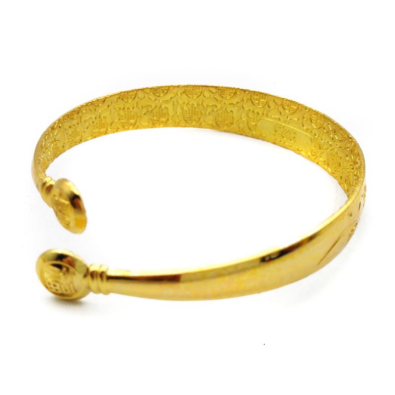 A2735 large golden bracelet imitation gold wristband, 2-yuan 2-yuan store Opening Fortune gift in Yiwu Specification image