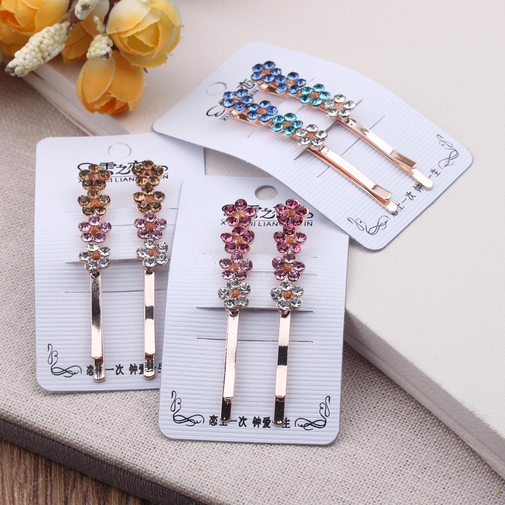 Hair clip accessories, bangs clips, headwear, Korean style, side clips, water diamond pairs, straight clips, hair clips Specification image