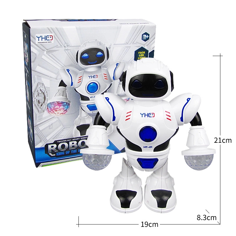 A static model of a new electric space-shaped lighting, music, mobile robot, laser drumming robot toy Application Scenario