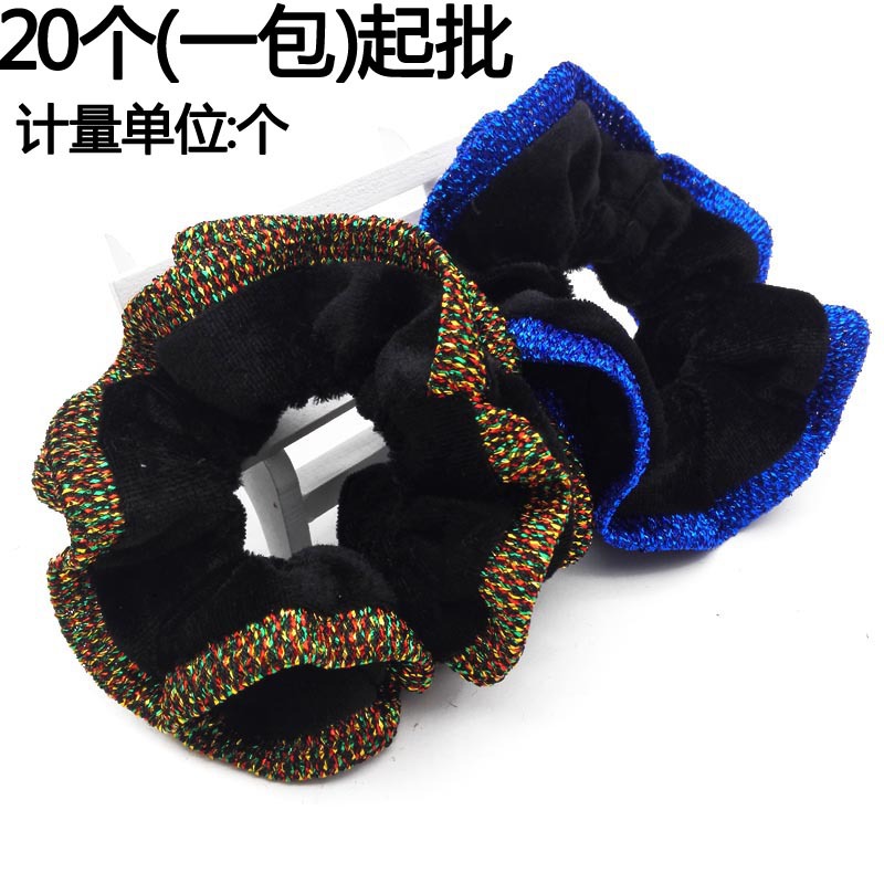 A3746 Bright Silk double-sided velvet hair band, velvet rubber band, black velvet band, wholesale of 2-yuan headwear in Yiwu