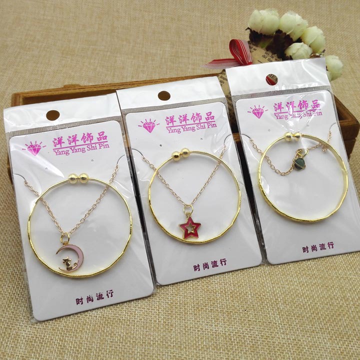 A2528 imitation gold bracelet and necklace combination jewelry is a hot-selling item at the Yiwu Eryuan Store's street stall night market details Picture