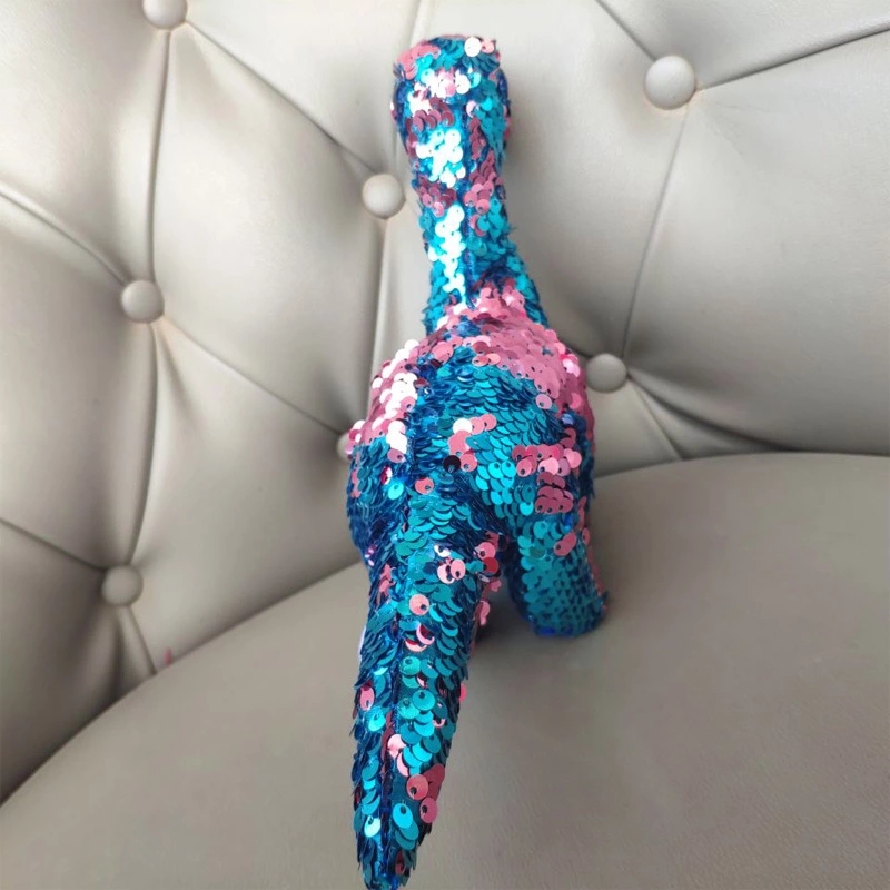 Dinosaur sequined color-changing spaceship space capsule dinosaur doll toy, big-eyed dinosaur model Specification drawing