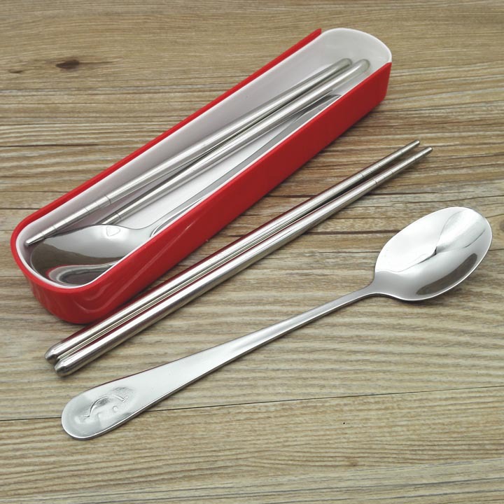 A3624 Premium boxed stainless steel Spoons and Chopsticks, Travel spoons and Chopsticks, Portable tableware, daily necessities ten-yuan store Application Scenario