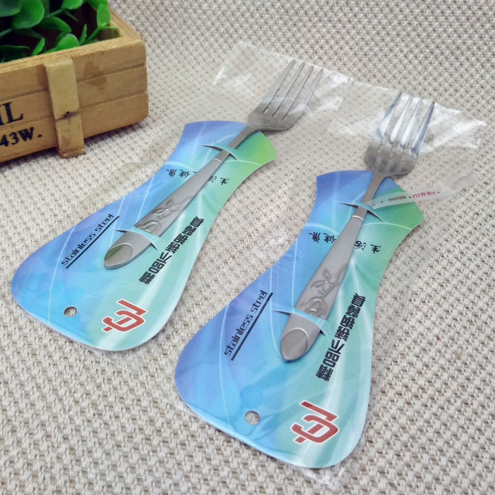 I1622 single stainless steel fork travel spoons, chopsticks, portable tableware, 2-yuan store supply in Yiwu Specification image
