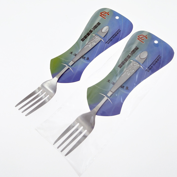 I1622 single stainless steel fork travel spoons, chopsticks, portable tableware, 2-yuan store supply in Yiwu Item Picture