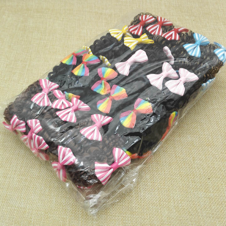 A2143 Multiple bow ties, wig loops, updo hairstyles, little bun hairstyles, false hair buns, and brut hairstyles are available for wholesale and distribution at a two-yuan store Item Picture