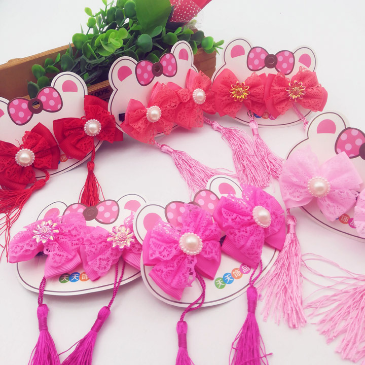 A3724 Princess Pairs, braids, children's performance headwear, hair bands, hair rings, wholesale from Yiwu two-yuan Store Specification image