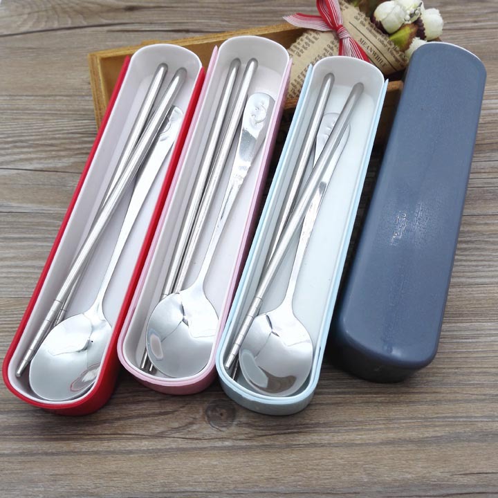 A3624 Premium boxed stainless steel Spoons and Chopsticks, Travel spoons and Chopsticks, Portable tableware, daily necessities ten-yuan store Specification image