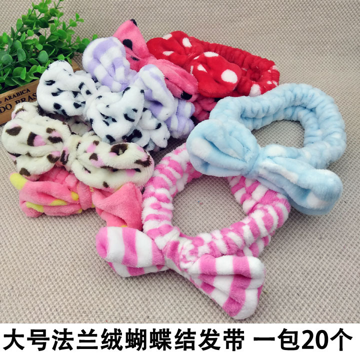 A3632 large flannel bow hair band, hair accessory, headband, hair band, 2-yuan store in Yiwu