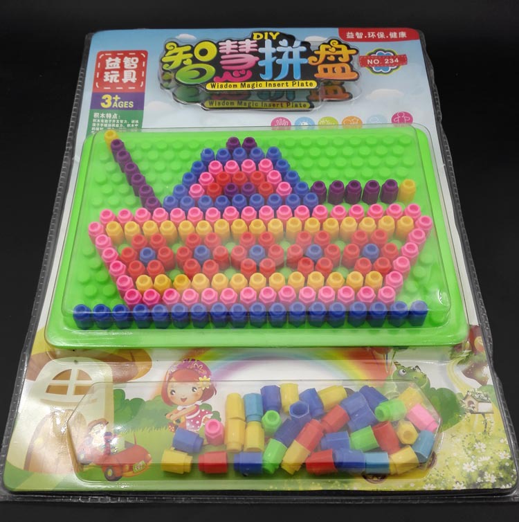 L4132 234 Magic Plate Mushroom Nail Combination Puzzle Board, Educational Toy, ten-yuan store, 9.9 yuan supply wholesale distribution Specification image