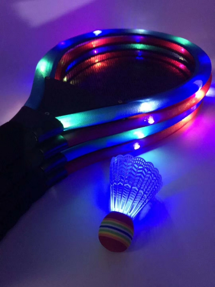 New best-selling luminous badminton rackets: LED men's and women's night fitness and entertainment rackets with flashing lights for children and parents Specification drawing