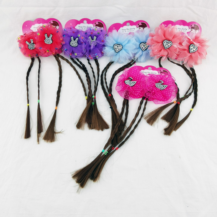 A3432 new style diamond wig, braid wig, hair clip and hair band, wholesale of accessories at a 2-yuan store in Yiwu details Picture