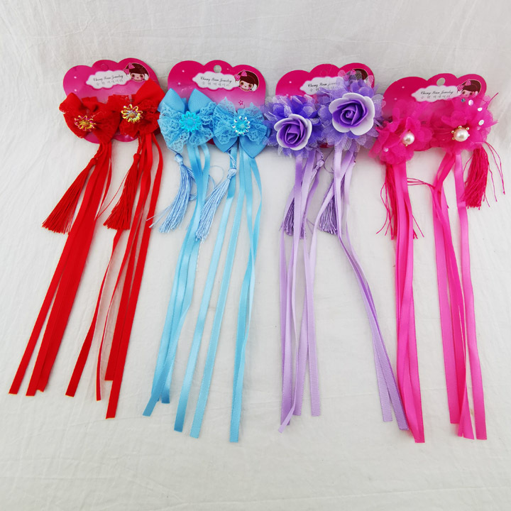 A3645 Ribbon Premium Duck Clip, Korean version Children's side clip, bangs clip, hair accessory and headwear, Yiwu 2 yuan Application Scenario