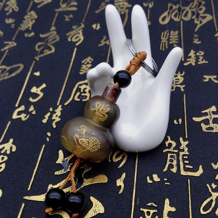 A1251 Zodiac gourd Keychain Pendant, retro bag pendant, gift details Picture