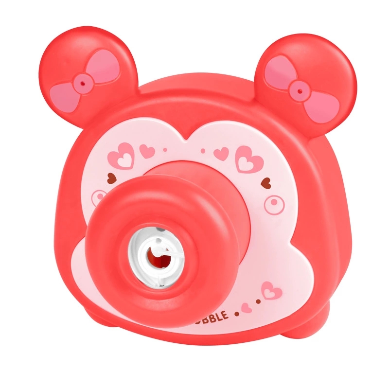 New cute mouse bubble machine camera, children's cartoon, girl's heart bubble toy, fully automatic sound and light outdoor toy Specification drawing