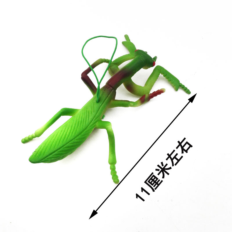 B1544 Simulation mantis rubber mantis pendants, street stall toys, scare toys, toy wholesale details Picture