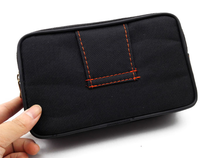 The new best-selling P1824 large-sized canvas waist bag with a belt for mobile phones Application Scenario