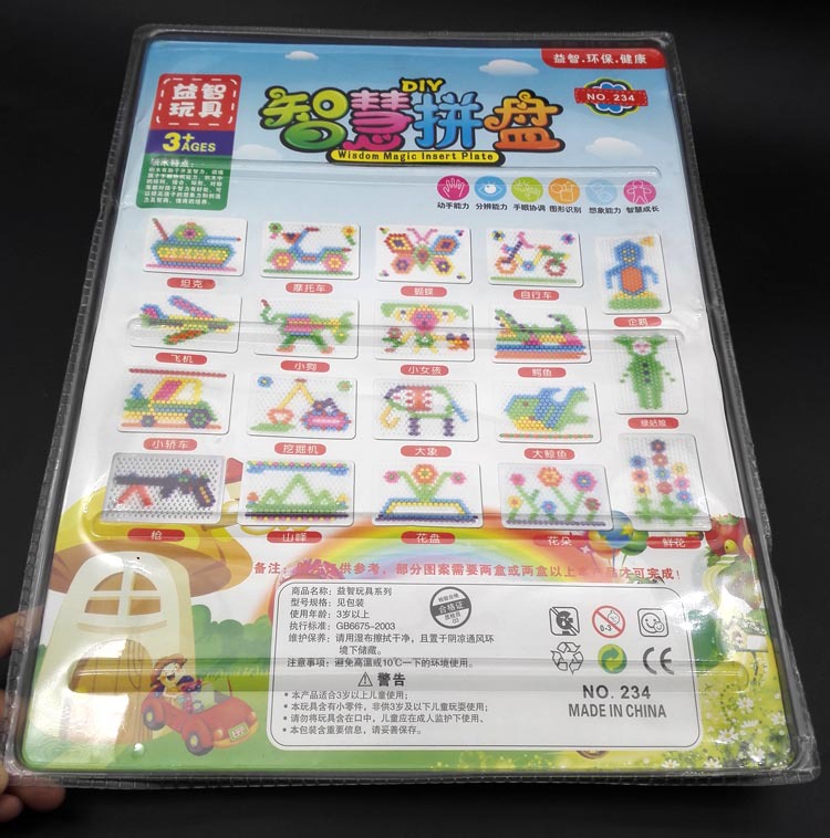 L4132 234 Magic Plate Mushroom Nail Combination Puzzle Board, Educational Toy, ten-yuan store, 9.9 yuan supply wholesale distribution Item Picture