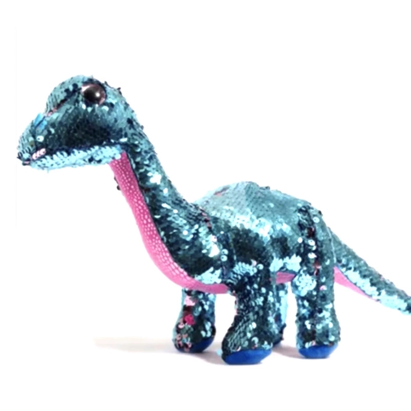 Dinosaur sequined color-changing spaceship space capsule dinosaur doll toy, big-eyed dinosaur model Item Picture