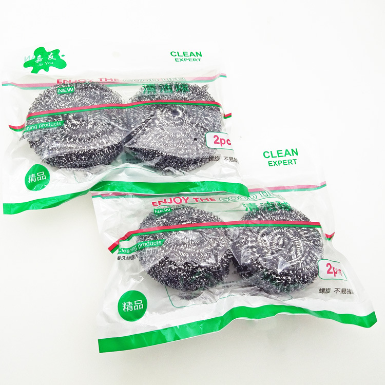 L5311 2 large steel wool balls, iron wool balls, dishwashing brushes, steel wool balls, wok cleaning tools, Yiwu, 2 yuan Item Picture