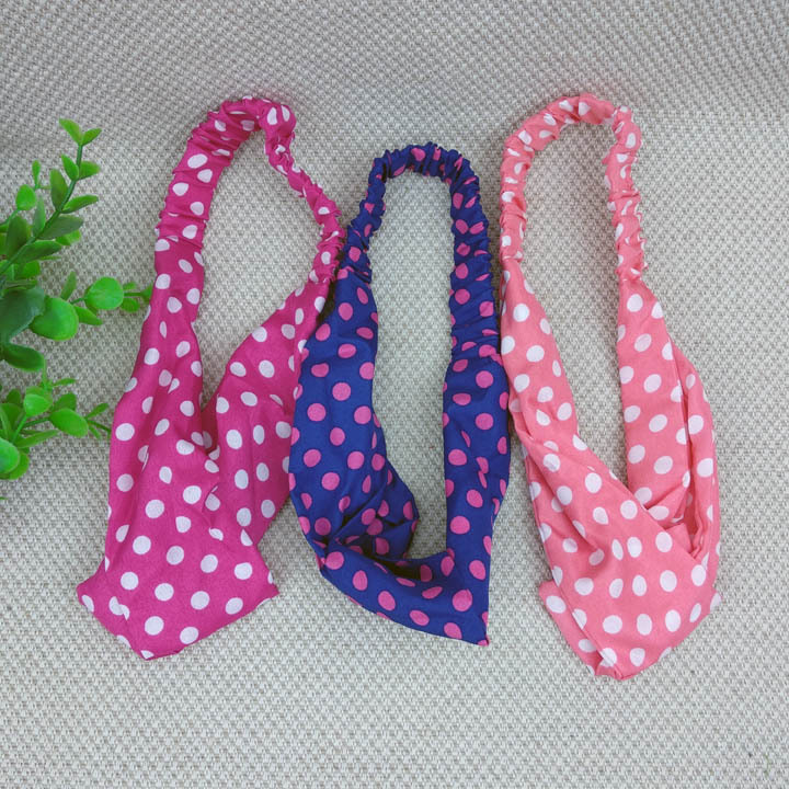 A3716 polt-dot hair band for face washing, hair band for mask application, hair cover wholesale at two-yuan Store Department store Application Scenario