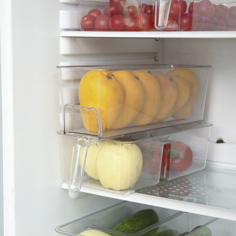 Refrigerator fruit and vegetable storage box, refrigerated kitchen household fresh-keeping box, creative draining vegetable and fruit storage and organization wonder details Picture