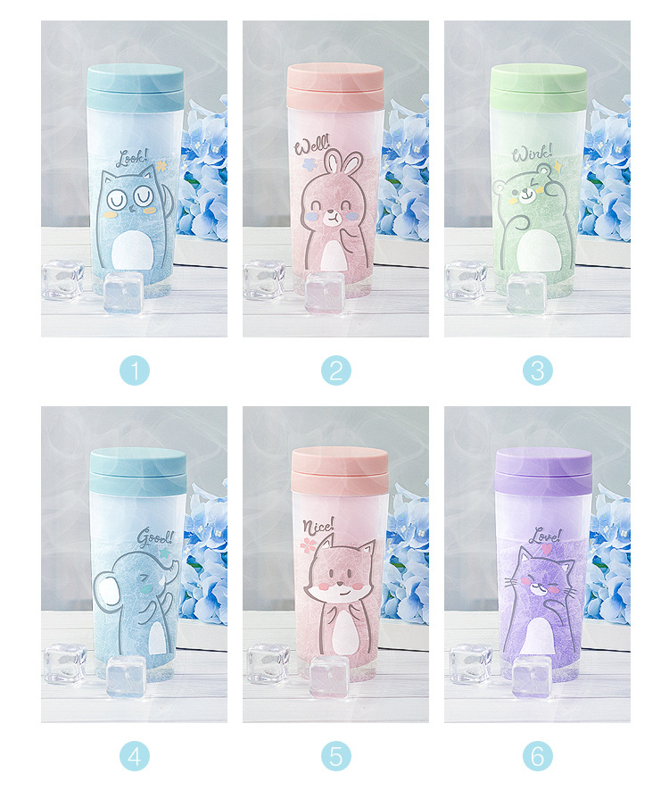 P1133 9395 Double-layer smoothie Cup Portable travel mug Cup gift 2-yuan Store manufacturer Specification image