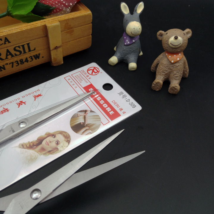 N3233D-309 Hair scissors, flat scissors, Tooth scissors, thin scissors, children's scissors, Yiwu 2-yuan department store wholesale Specification image