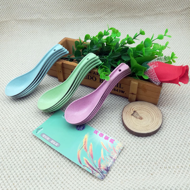 I1714 219# Wheat Fragrance 4 small spoons, spoons, rice spoons, daily necessities, wholesale at 2-yuan store in Yiwu Specification image