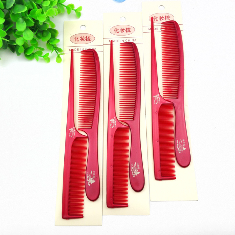 Wholesale of A2211 red pointed tail pair combs, 2-yuan tools, 2-yuan general merchandise wholesale in Yiwu Specification image