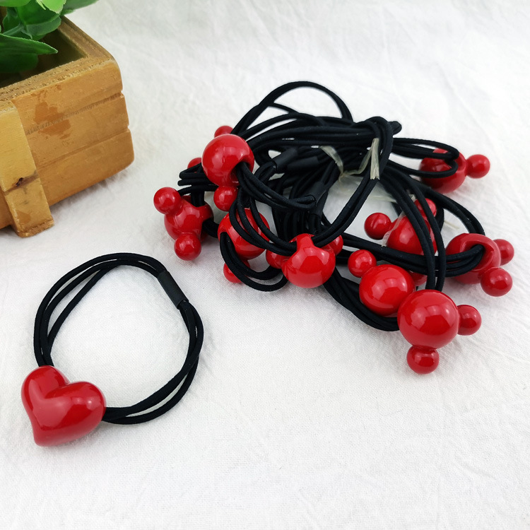 A2327 three-line red accessories, hair band, hair band, hair rope, hair accessory, head accessory, 2-yuan store wholesale supply in Yiwu details Picture