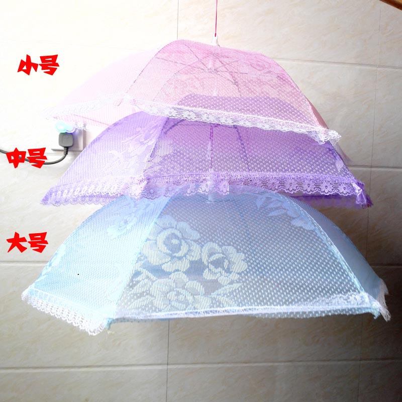B1116 small 029-3 Flower Vegetable cover umbrella-shaped folding cover mesh food cover is selling well in summer details Picture