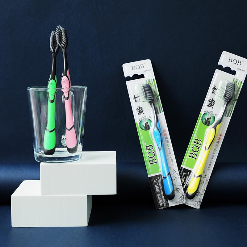 Korean nano toothbrushes, bamboo charcoal soft bristles, adult single suction card, independent packaging, wholesale for export Specification image
