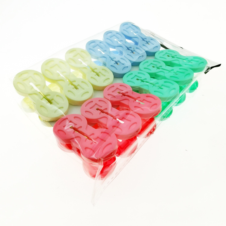 N2222 117# Double Round 12 clips, quilt drying clip, plastic quilt clip, quilt drying clip, storage clip, 2 yuan store Item Picture