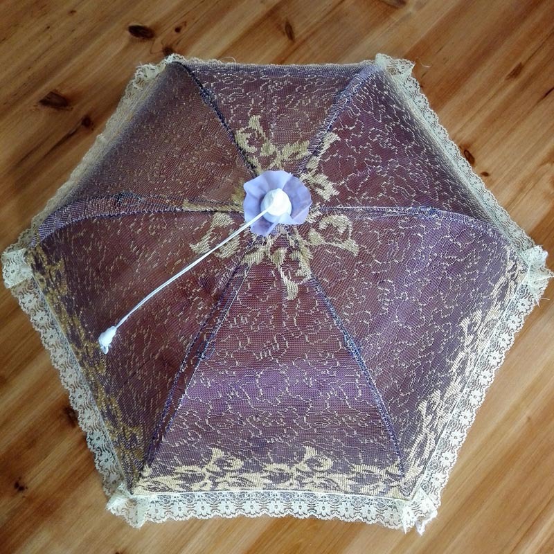 B1112 large 062 luxurious vegetable cover, umbrella-shaped folding cover, mesh food cover, summer hot sale, wholesale at 10 yuan Specification image