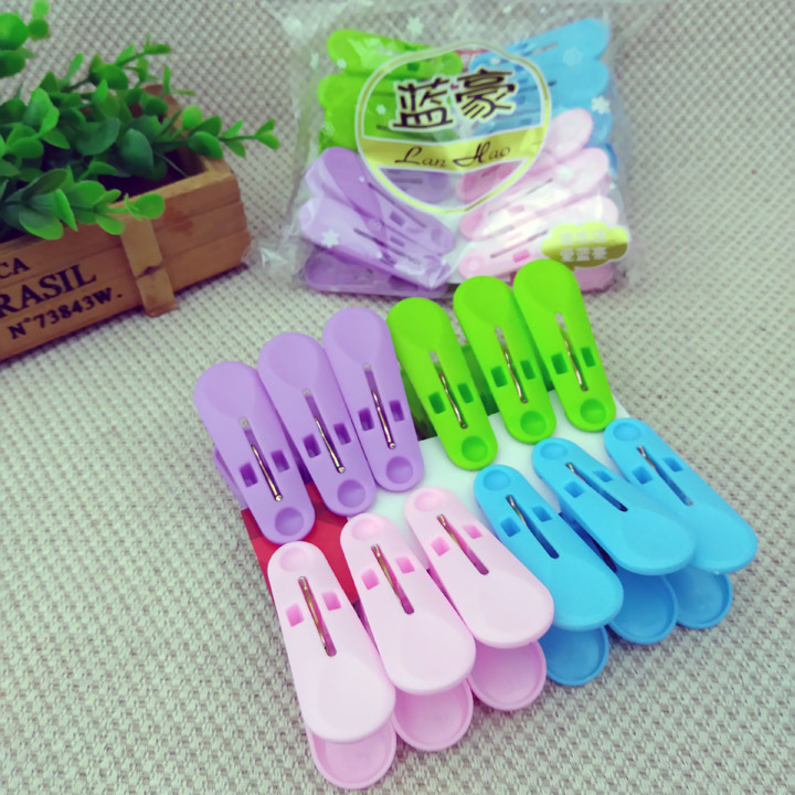 D2612 609 Blue Luxury 12 Clips, plastic clips, socks, clothes clips, Yiwu 2 yuan 2 Yuan 2 Yuan Store Specification image